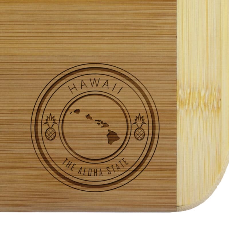 Custom 11" Hawaii State Stamp 2-Tone Cutting Board - 1