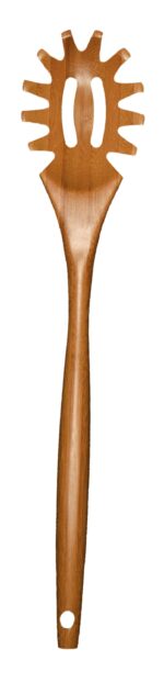 Custom 14" Bamboo Spaghetti Server Lambootensil - 1
