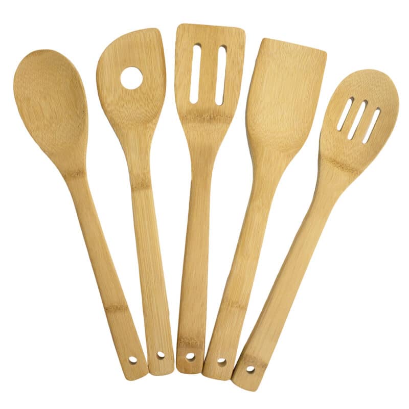 Custom 5 Piece Bamboo Cooking Utensil Set - 1