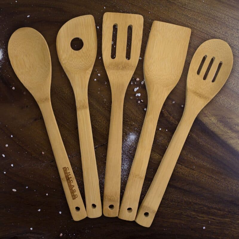 Custom 5 Piece Bamboo Cooking Utensil Set - 2