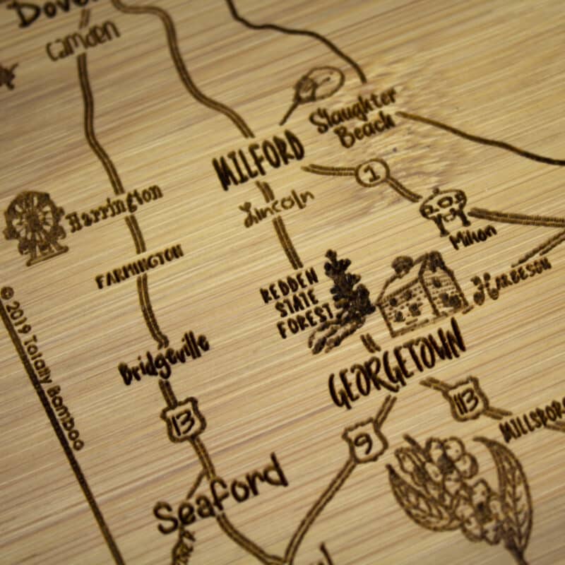 Custom A Slice of Life Delaware Serving & Cutting Board - 3