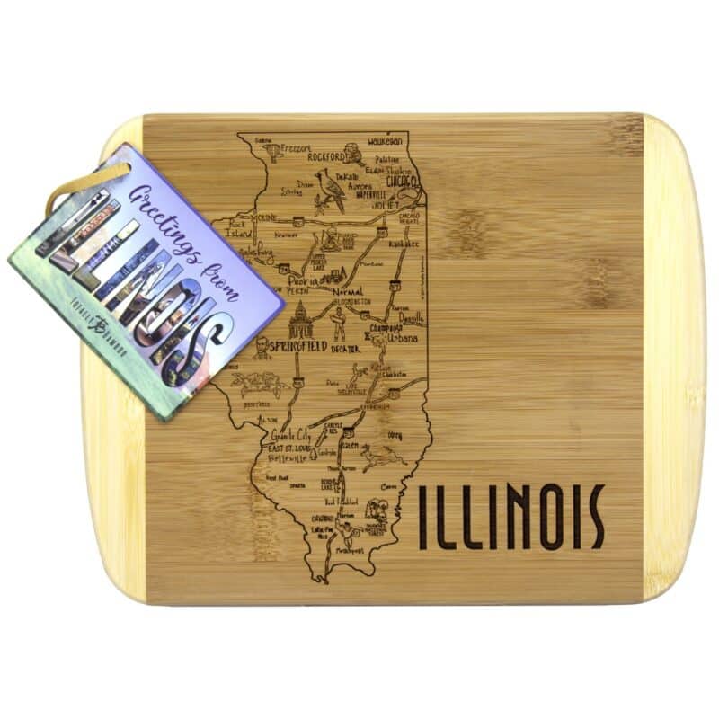 Custom A Slice of Life Illinois Serving & Cutting Board - 1