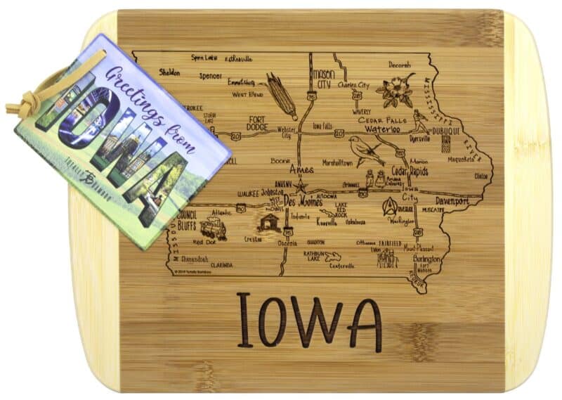 Custom A Slice of Life Iowa Serving & Cutting Board - 1
