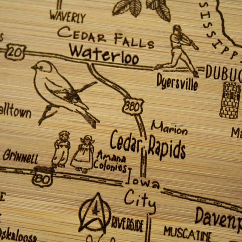 Custom A Slice of Life Iowa Serving & Cutting Board - 2