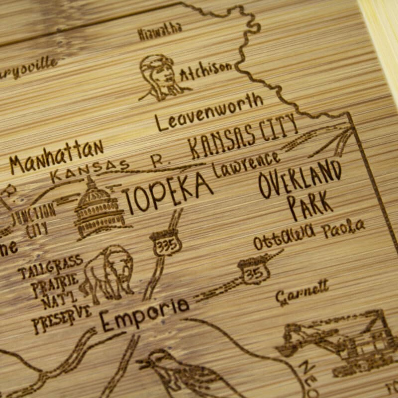 Custom A Slice of Life Kansas Serving & Cutting Board - 3