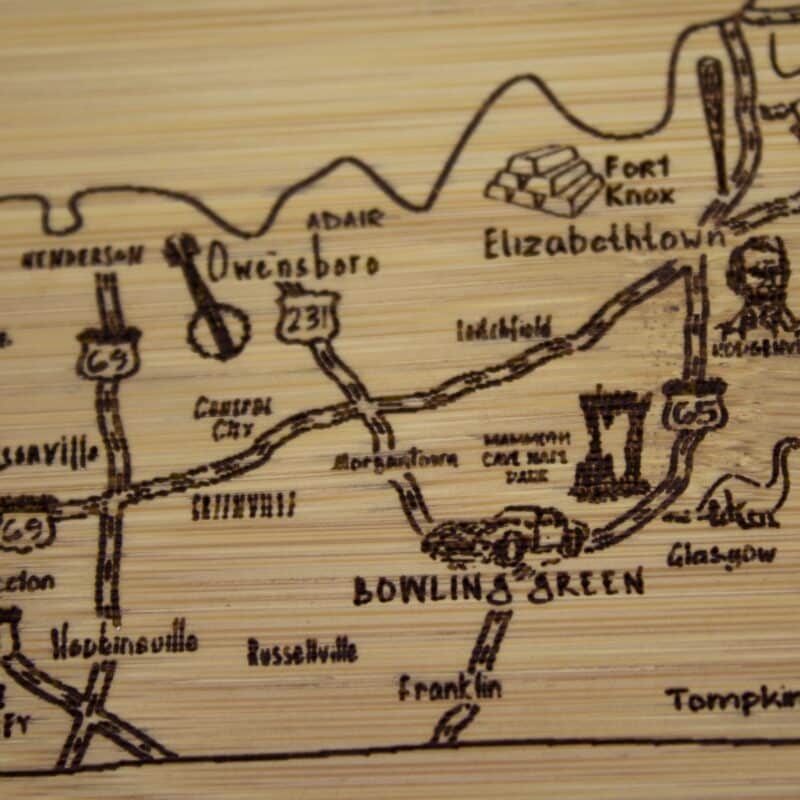 Custom A Slice of Life Kentucky Serving & Cutting Board - 3