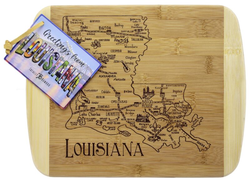 Custom A Slice of Life Louisiana Serving & Cutting Board - 1