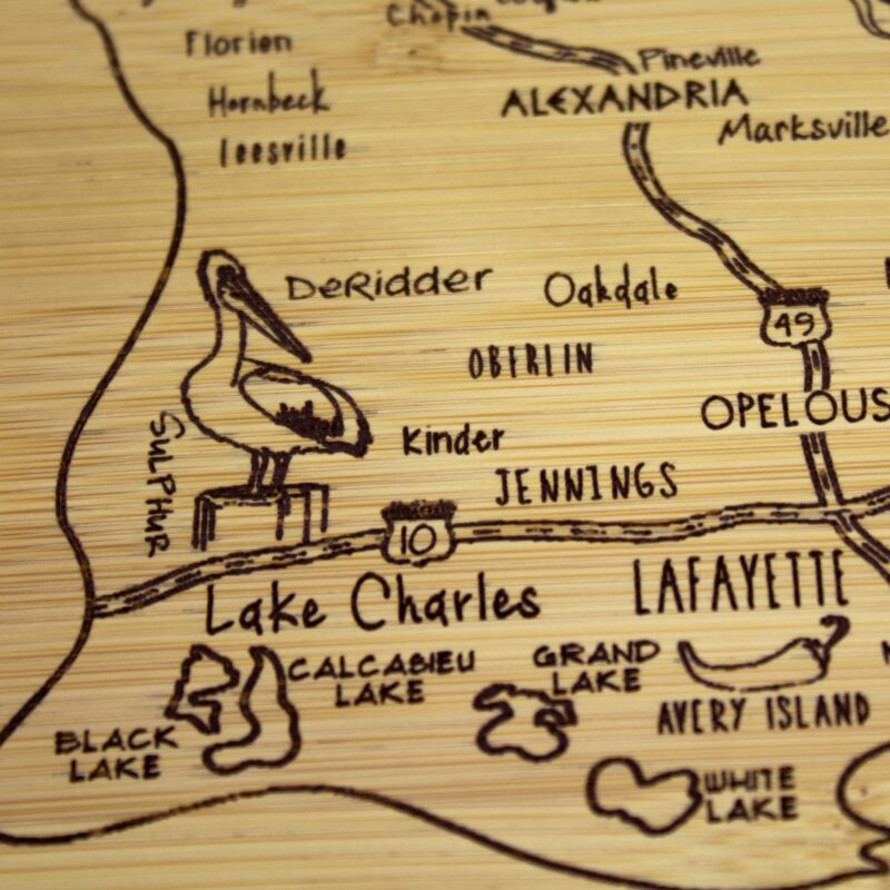 Custom A Slice of Life Louisiana Serving & Cutting Board - 3