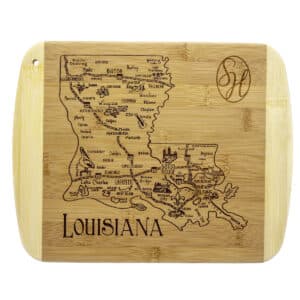 Custom A Slice of Life Louisiana Serving & Cutting Board