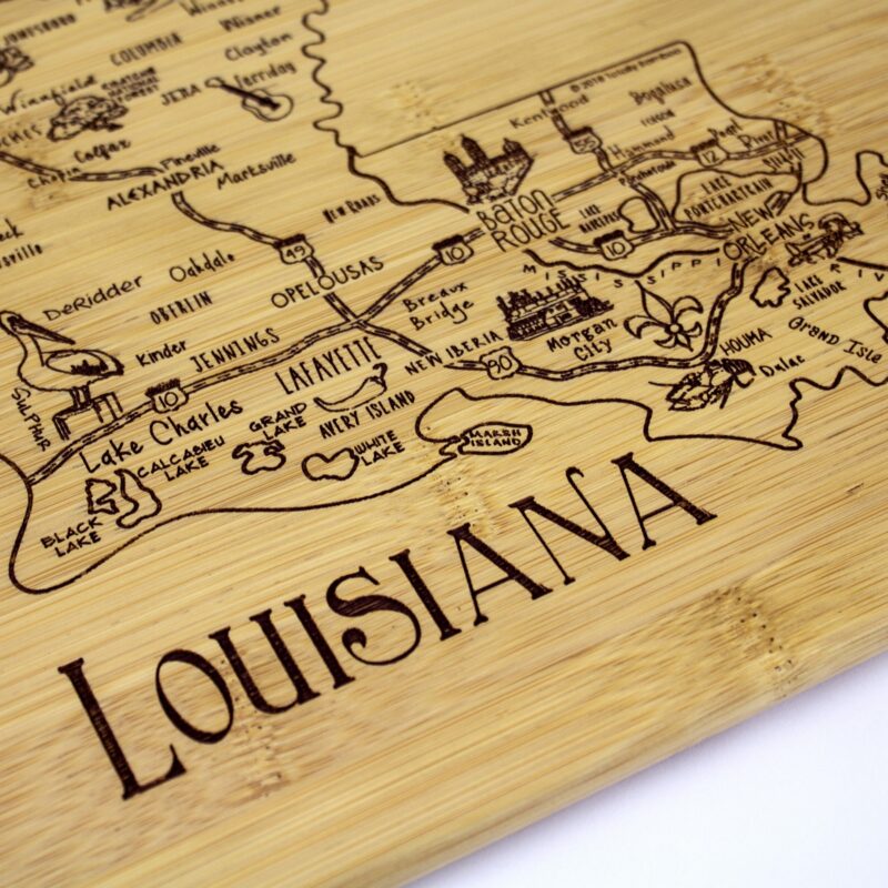 Custom A Slice of Life Louisiana Serving & Cutting Board - 5
