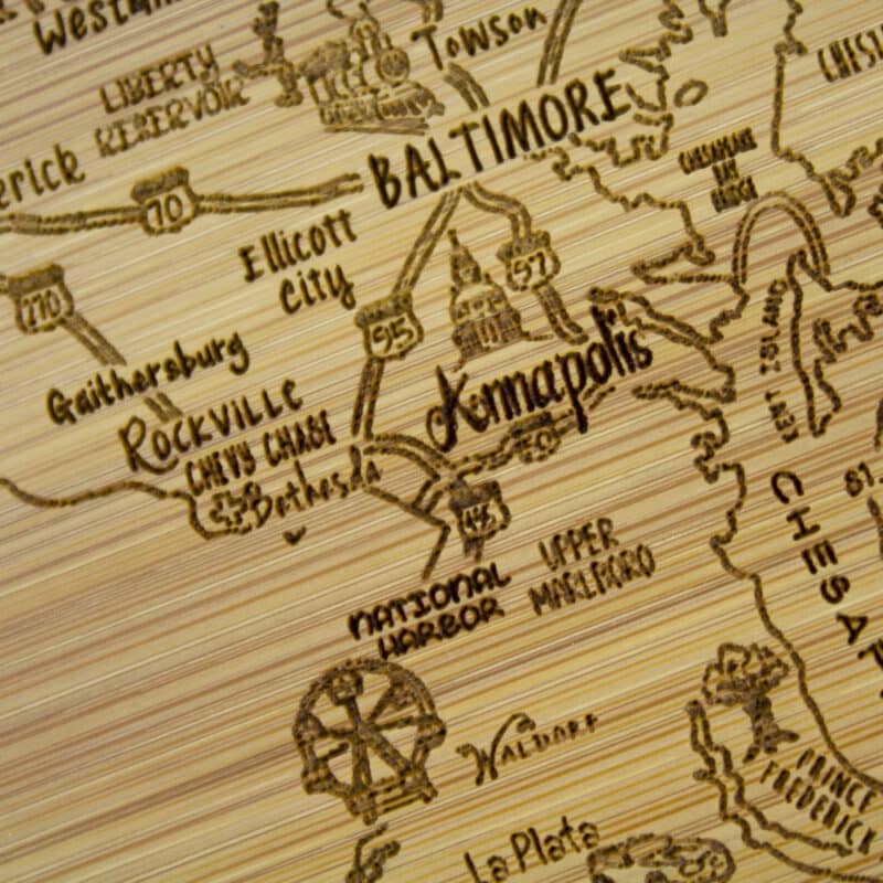 Custom A Slice of Life Maryland Serving & Cutting Board - 2