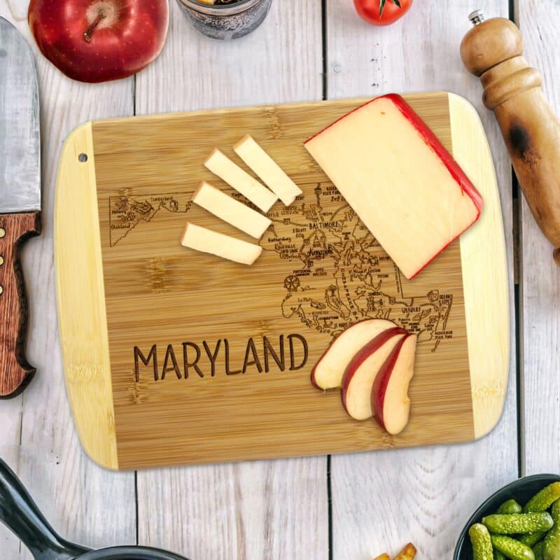 Custom A Slice of Life Maryland Serving & Cutting Board - 3