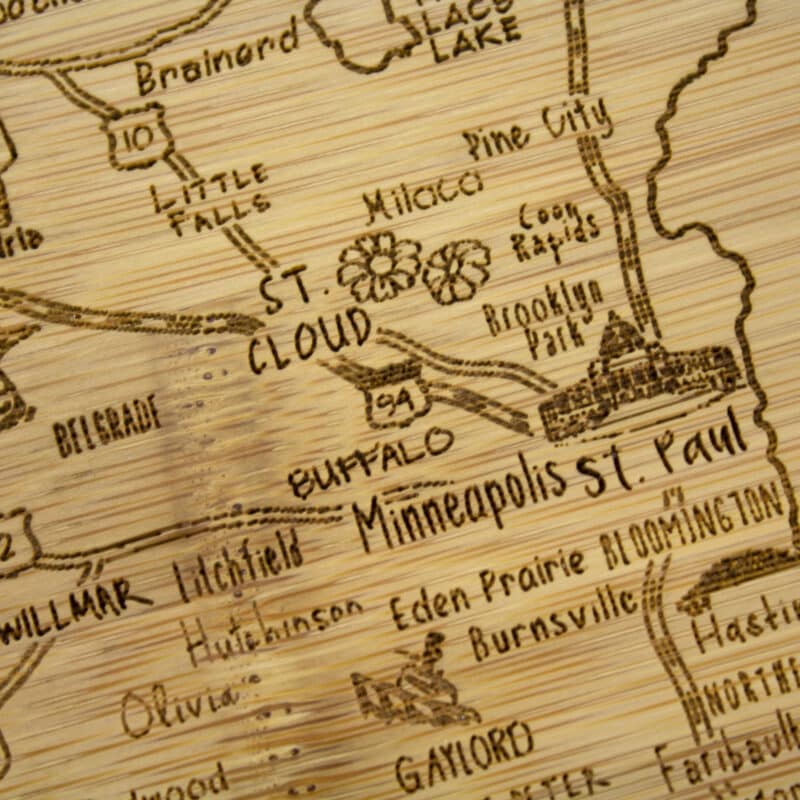 A Slice of Life Minnesota Serving & Cutting Board - Thumbnail 5