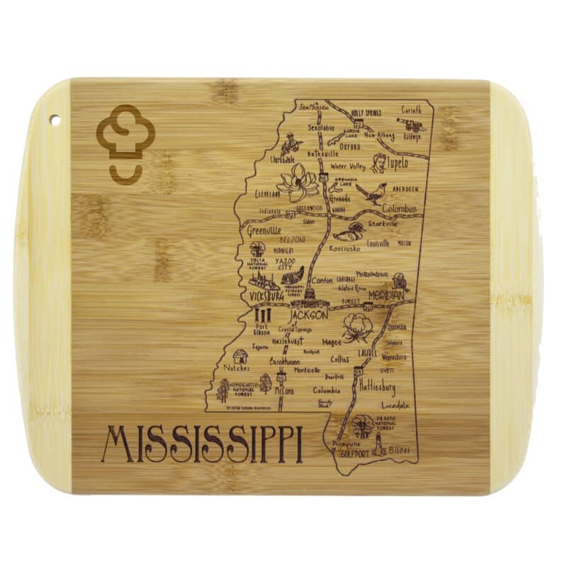 Custom A Slice of Life Mississippi Serving & Cutting Board