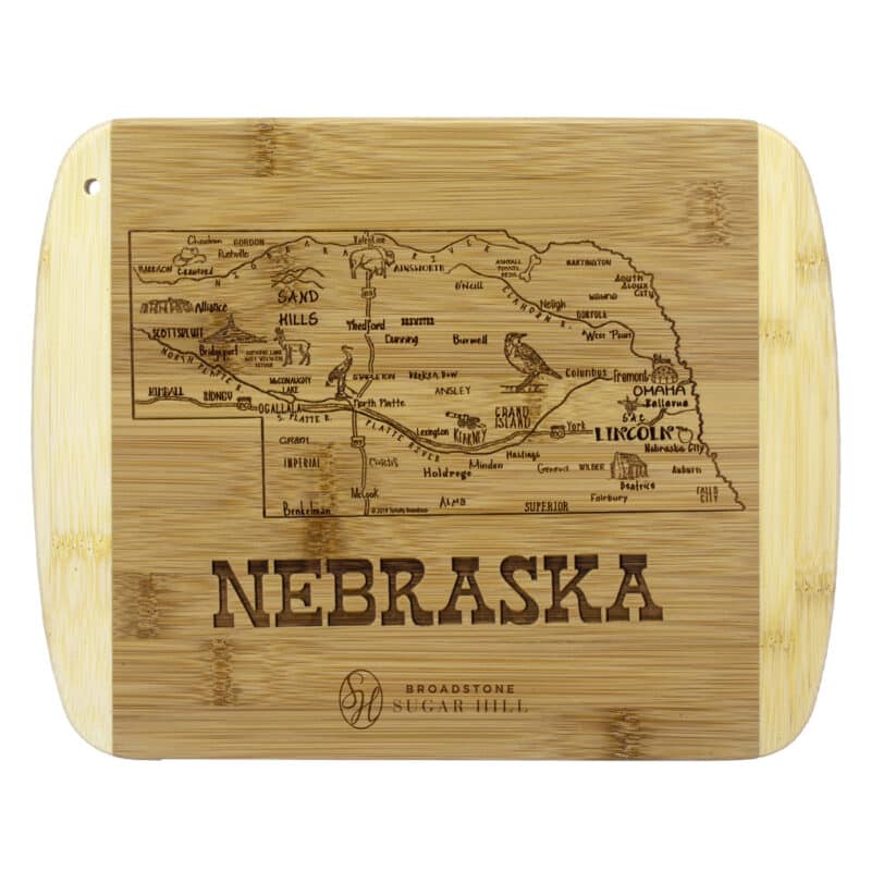 Custom A Slice of Life Nebraska Serving & Cutting Board