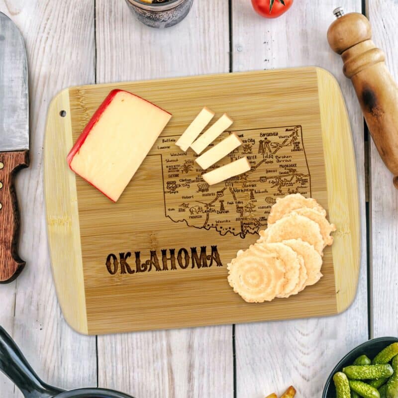 Custom A Slice of Life Oklahoma Serving & Cutting Board - 3