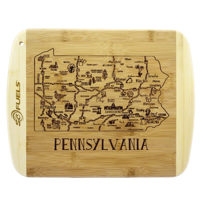 Custom A Slice of Life Pennsylvania Serving & Cutting Board