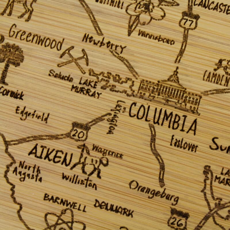Custom A Slice of Life South Carolina Serving & Cutting Board - 2