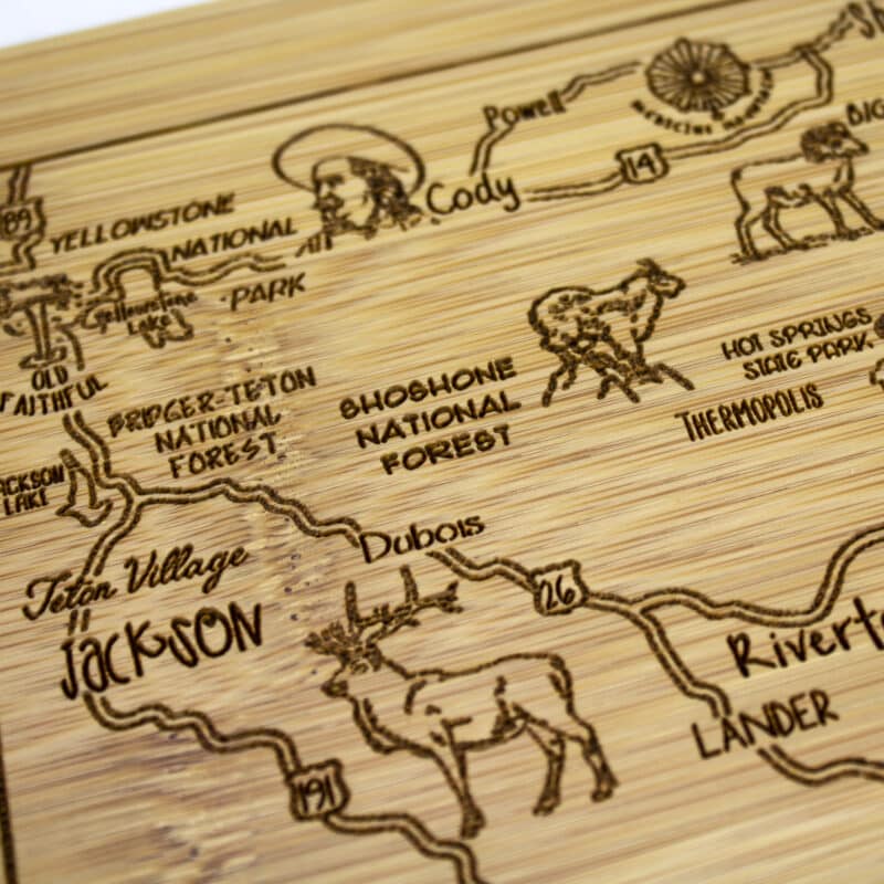Custom A Slice of Life Wyoming Serving & Cutting Board - 3