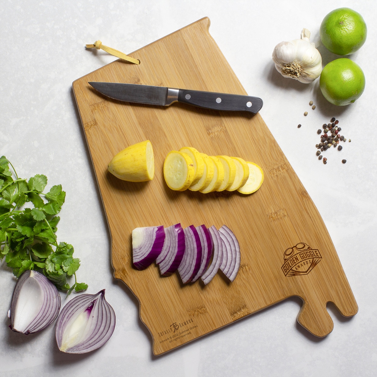 Alabama State Shaped Cutting & Serving Board w/Artwork by Summer Stokes - Thumbnail 4