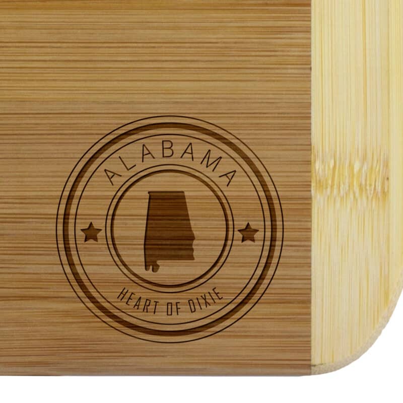 Custom Alabama State Stamp 2-Tone 11" Cutting Board - 1