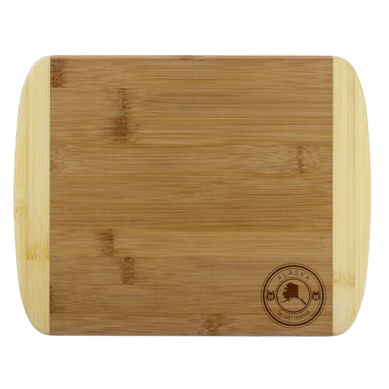 Custom Alaska State Stamp 2-Tone 11" Cutting Board