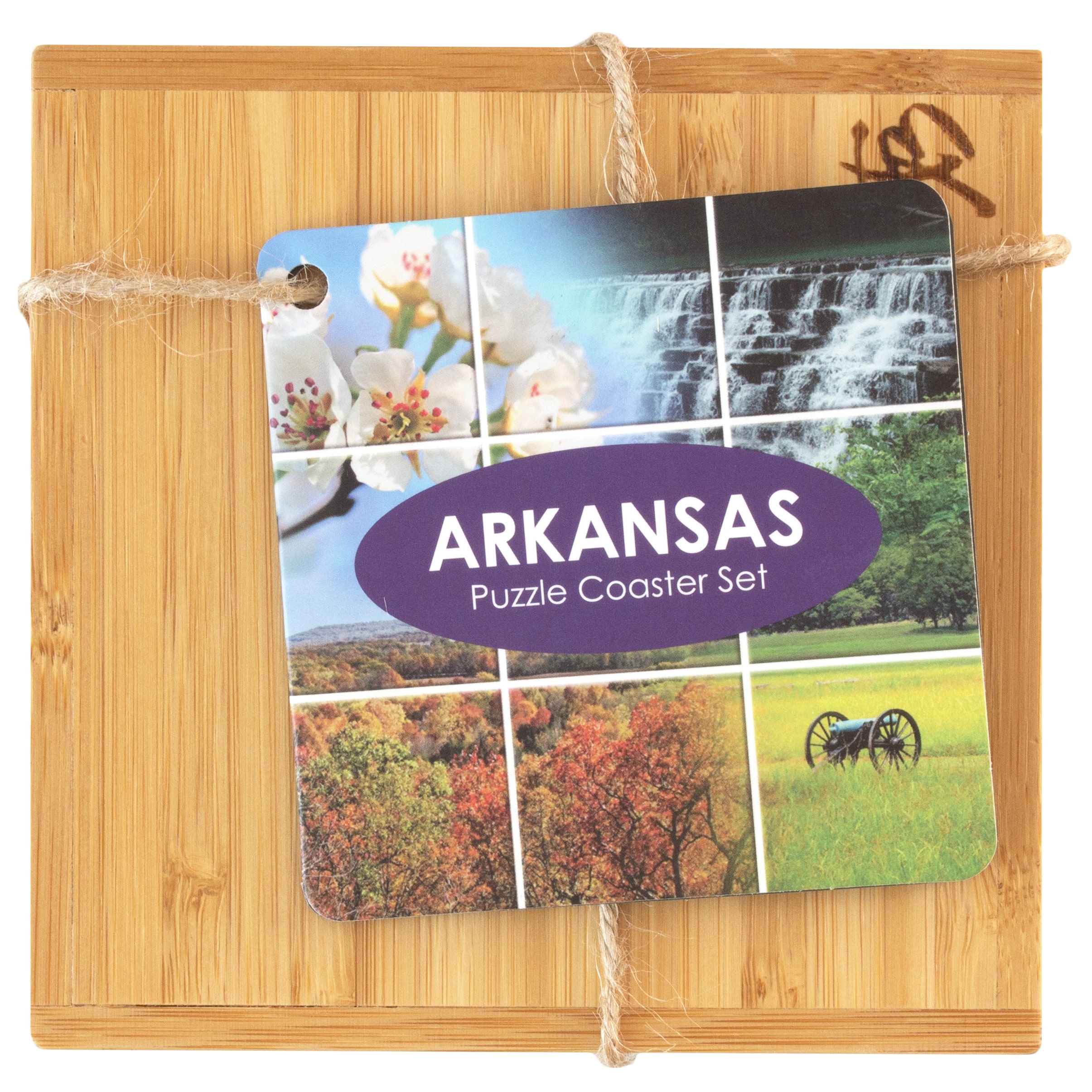Totally Bamboo Arkansas Puzzle Coaster - Thumbnail 3