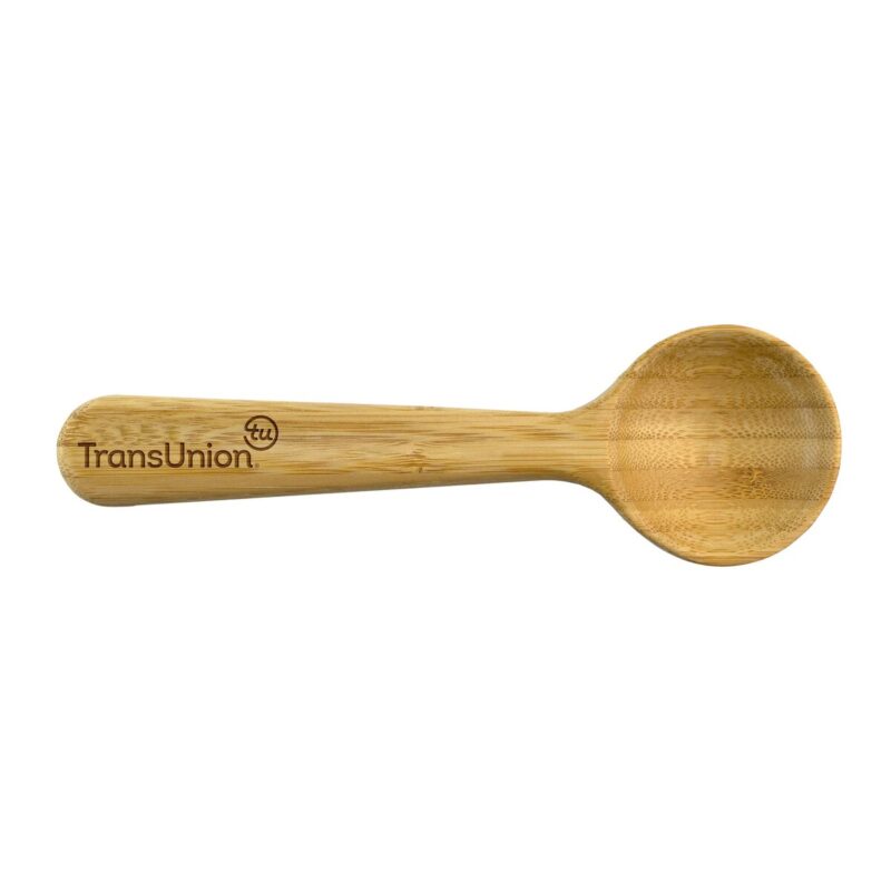 Custom Bamboo Coffee Scoop w/Built In Bag Clip