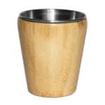 Custom Bamboo Shot Glass w/Stainless Steel Interior - 1