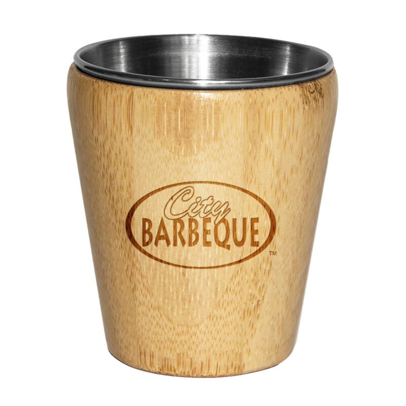 Custom Bamboo Shot Glass w/Stainless Steel Interior