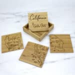 Custom California Puzzle Coaster Set - 3