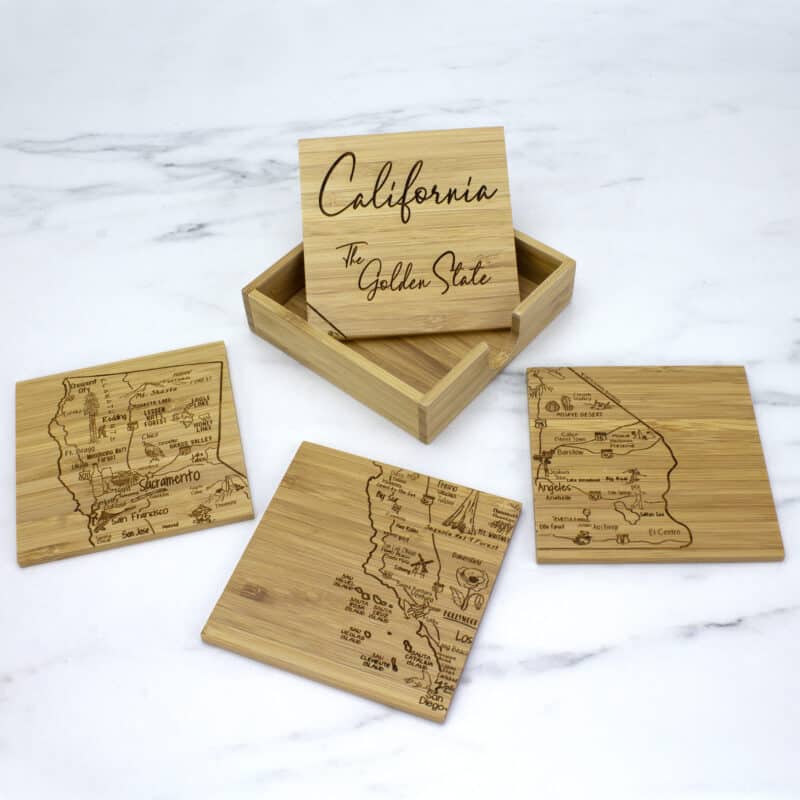 Custom California Puzzle Coaster Set - 3