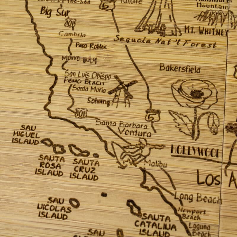 Custom California Puzzle Coaster Set - 5