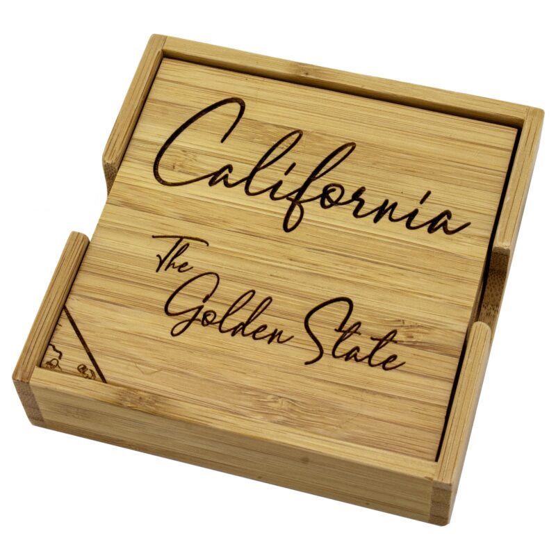 Custom California Puzzle Coaster Set - 6
