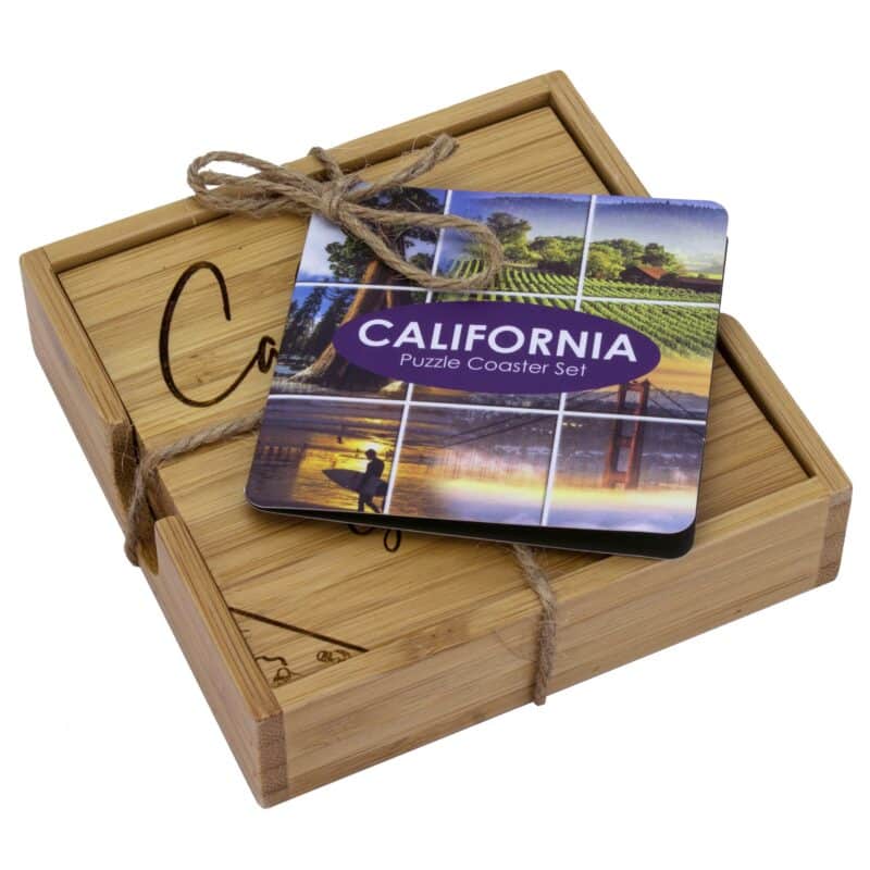 Custom California Puzzle Coaster Set - 7