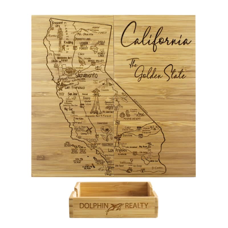 Custom California Puzzle Coaster Set