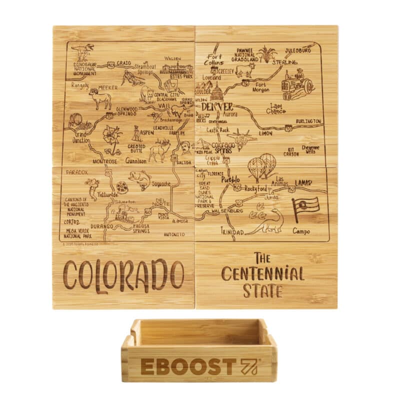Custom Colorado Puzzle Coaster Set