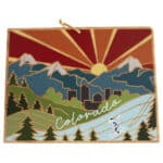 Custom Colorado State Shaped Cutting & Serving Board w/Artwork by Summer Stokes