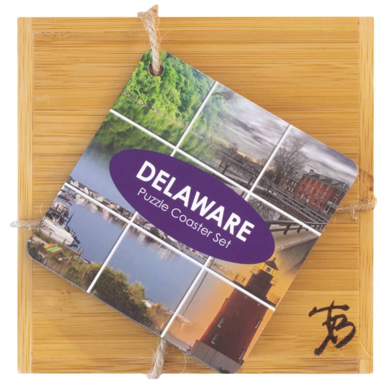 Custom Delaware Puzzle Coaster Set - 3