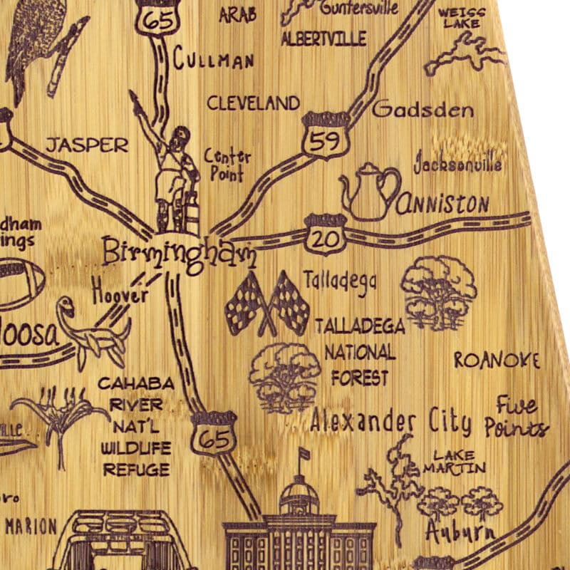 Custom Destination Alabama Cutting & Serving Board - 4
