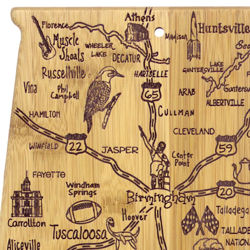 Custom Destination Alabama Cutting & Serving Board - 5
