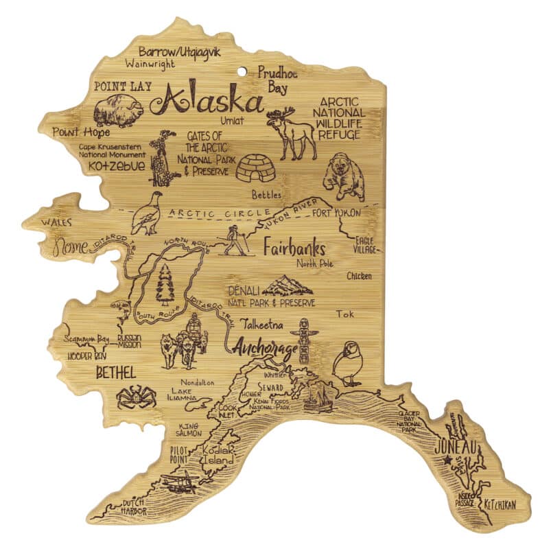 Custom Destination Alaska Cutting & Serving Board