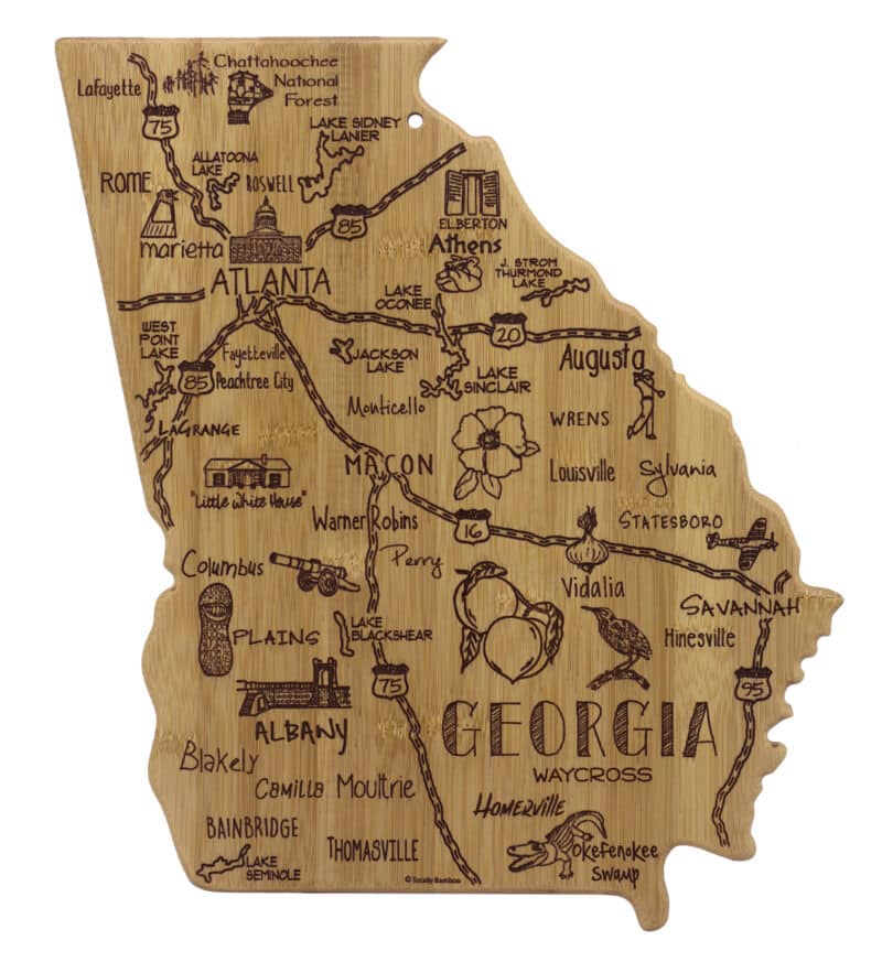 Custom Destination Georgia Cutting & Serving Board