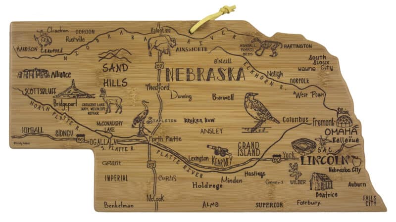 Custom Destination Nebraska Cutting & Serving Board