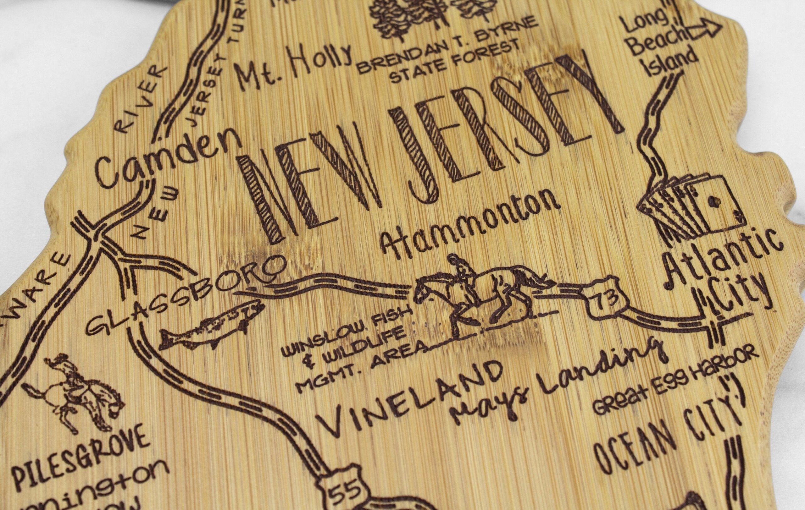 Destination New Jersey Cutting & Serving Board - Thumbnail 2