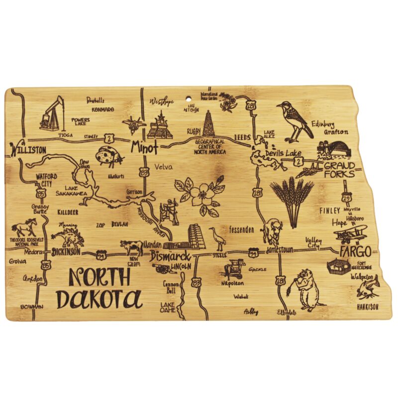Custom Destination North Dakota Cutting & Serving Board