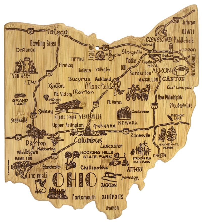 Custom Destination Ohio Cutting & Serving Board