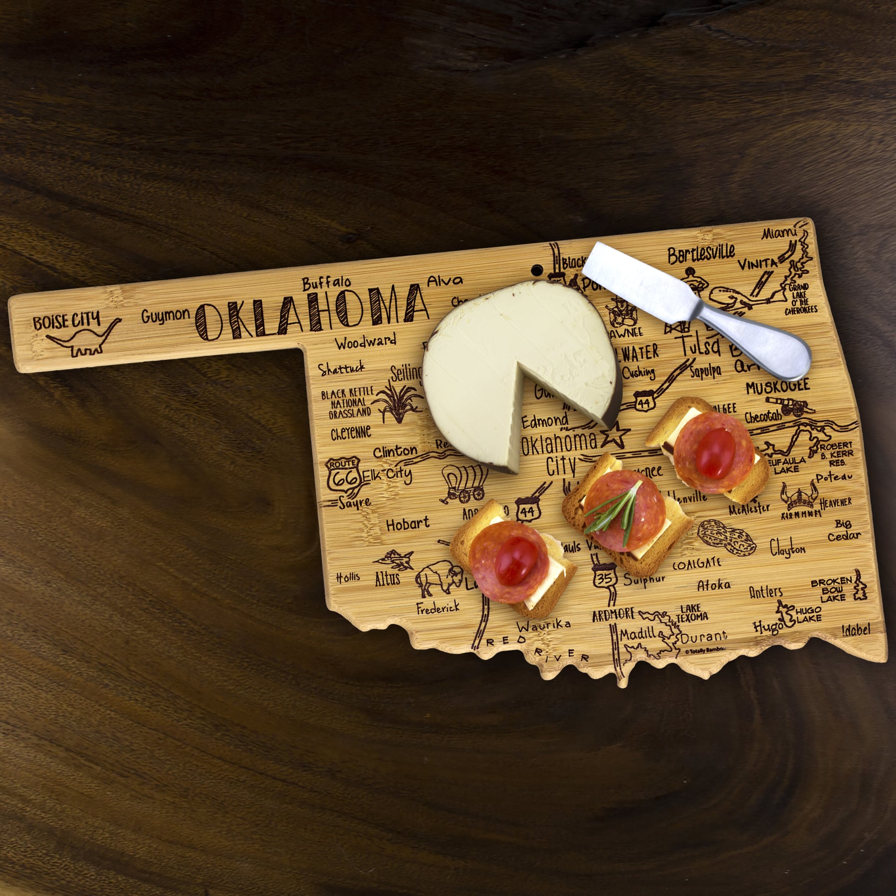 Destination Oklahoma Cutting & Serving Board - Thumbnail 3