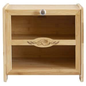 Custom Farmhouse Double-Layer Bamboo Bread Box