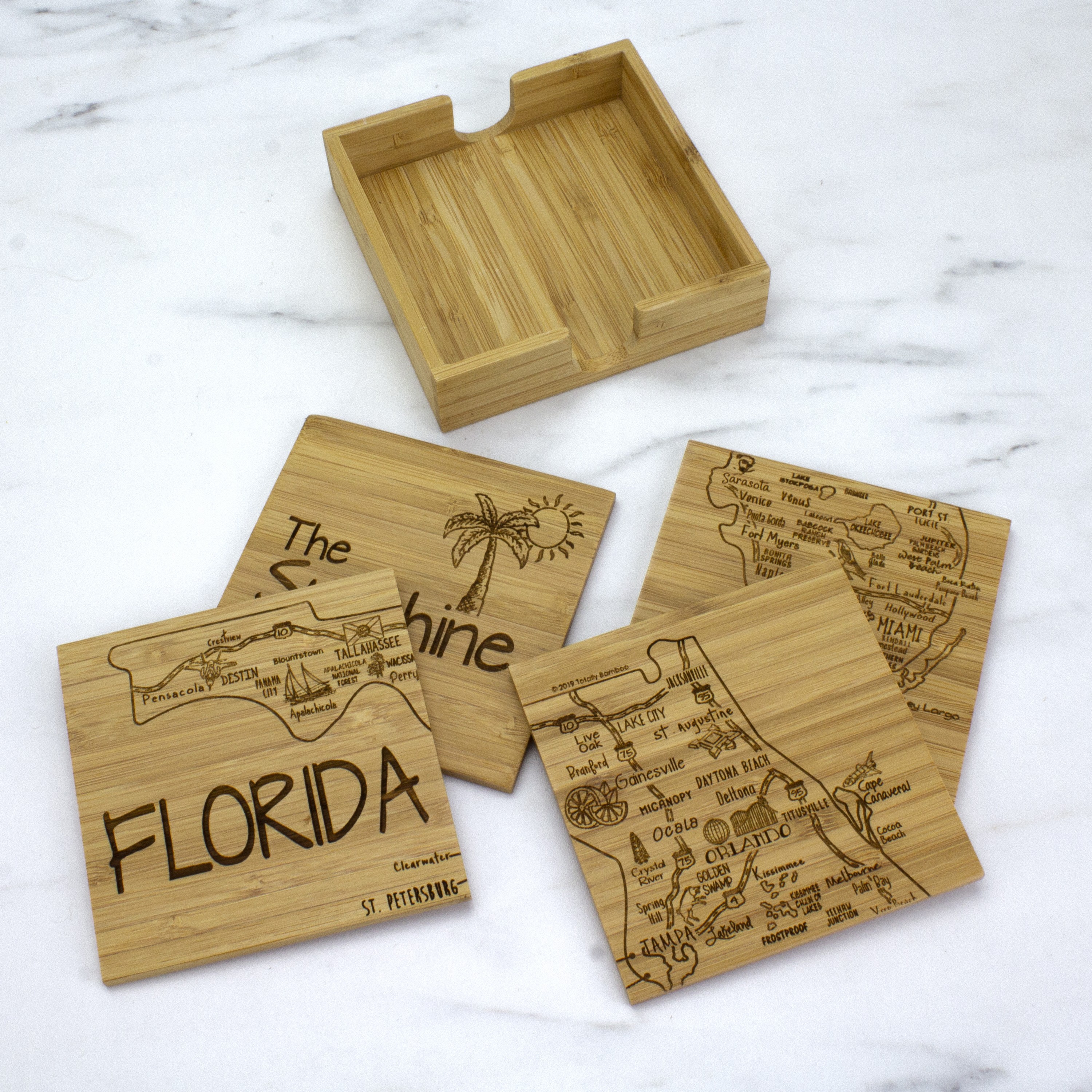 Totally Bamboo Florida Puzzle Coaster - Thumbnail 5